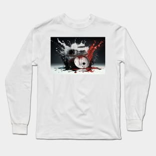 Drummer ArtWork With Water Splashing Long Sleeve T-Shirt